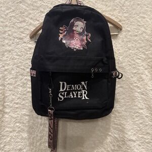 Demon Slayer Kimetsu No Yaiba Nezuko Black Backpack Anime B8‎